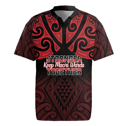 Personalised Keep Maori Wards New Zealand Rugby Jersey Stronger Together Aotearoa Taniko - Aussie Hoodie