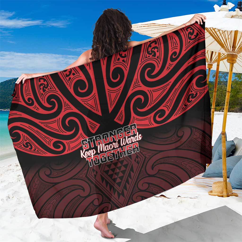 Keep Maori Wards New Zealand Sarong Stronger Together Aotearoa Taniko - Aussie Hoodie