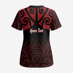 Personalised Keep Maori Wards New Zealand Scrub Top Stronger Together Aotearoa Taniko - Aussie Hoodie