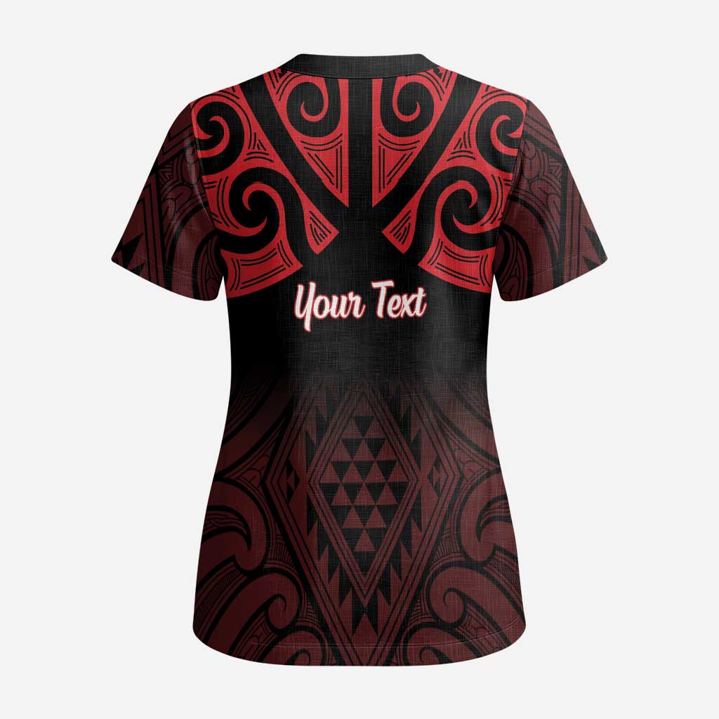 Personalised Keep Maori Wards New Zealand Scrub Top Stronger Together Aotearoa Taniko - Aussie Hoodie