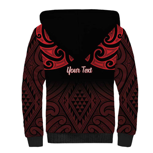 Personalised Keep Maori Wards New Zealand Sherpa Hoodie Stronger Together Aotearoa Taniko - Aussie Hoodie