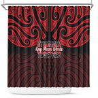 Keep Maori Wards New Zealand Shower Curtain Stronger Together Aotearoa Taniko - Aussie Hoodie