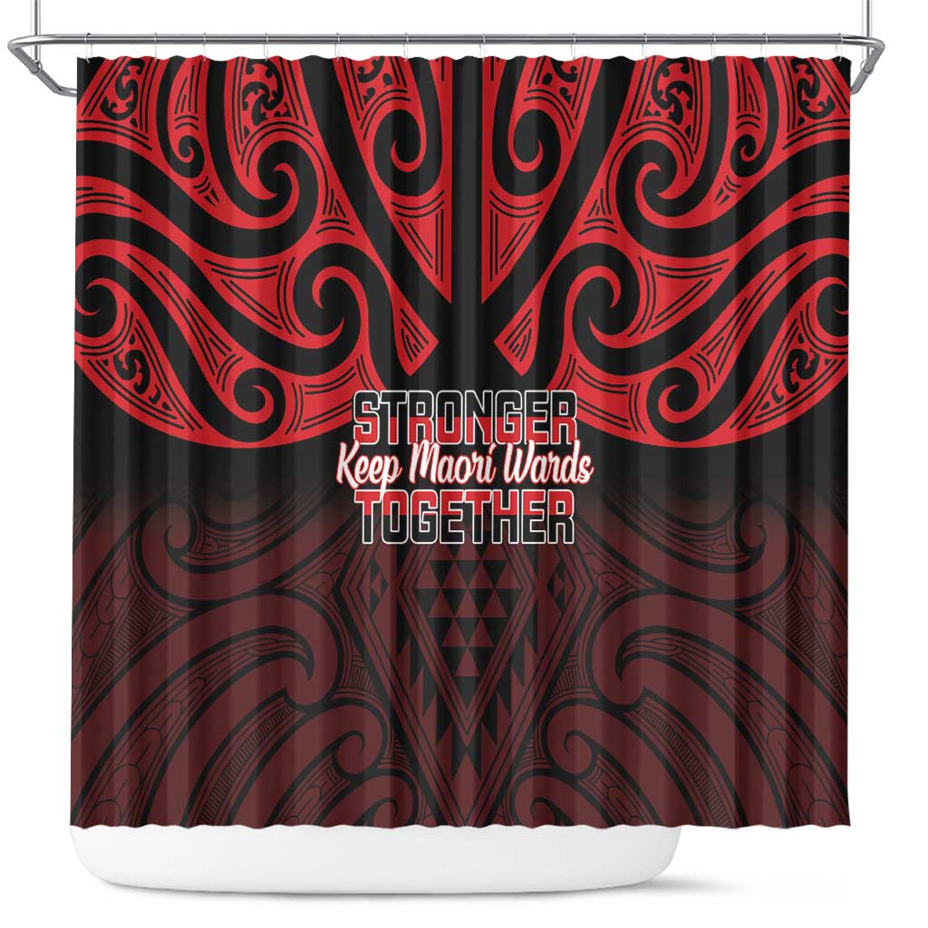 Keep Maori Wards New Zealand Shower Curtain Stronger Together Aotearoa Taniko - Aussie Hoodie