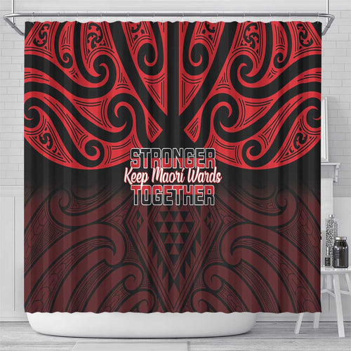 Keep Maori Wards New Zealand Shower Curtain Stronger Together Aotearoa Taniko - Aussie Hoodie