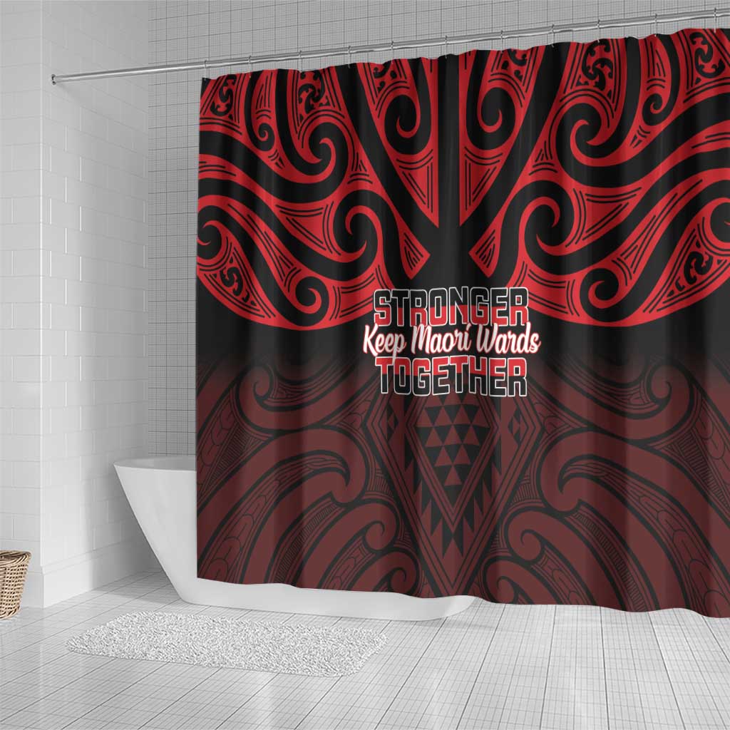 Keep Maori Wards New Zealand Shower Curtain Stronger Together Aotearoa Taniko - Aussie Hoodie