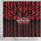Keep Maori Wards New Zealand Shower Curtain Stronger Together Aotearoa Taniko - Aussie Hoodie