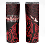 Personalised Keep Maori Wards New Zealand Skinny Tumbler Stronger Together Aotearoa Taniko - Aussie Hoodie
