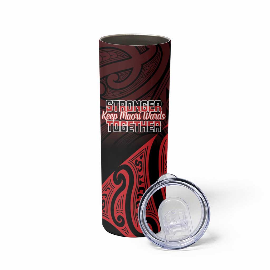 Personalised Keep Maori Wards New Zealand Skinny Tumbler Stronger Together Aotearoa Taniko - Aussie Hoodie