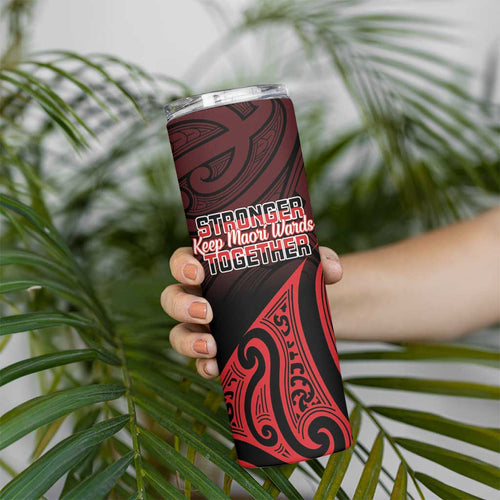 Personalised Keep Maori Wards New Zealand Skinny Tumbler Stronger Together Aotearoa Taniko - Aussie Hoodie