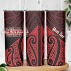 Personalised Keep Maori Wards New Zealand Skinny Tumbler Stronger Together Aotearoa Taniko - Aussie Hoodie