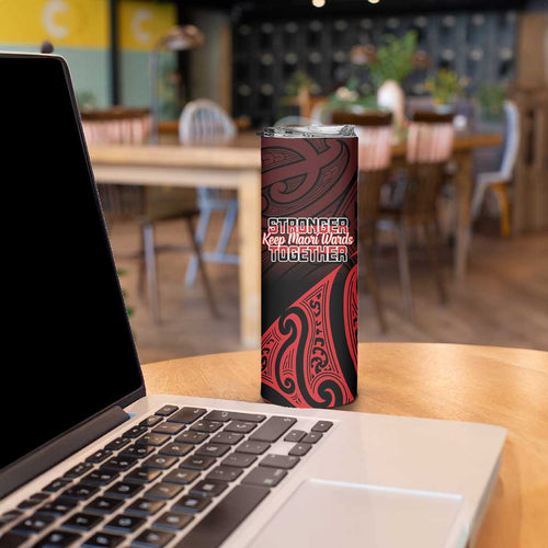 Personalised Keep Maori Wards New Zealand Skinny Tumbler Stronger Together Aotearoa Taniko - Aussie Hoodie