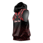 Personalised Keep Maori Wards New Zealand Sleeveless Hoodie Stronger Together Aotearoa Taniko - Aussie Hoodie