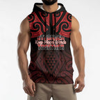 Personalised Keep Maori Wards New Zealand Sleeveless Hoodie Stronger Together Aotearoa Taniko - Aussie Hoodie
