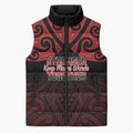 Personalised Keep Maori Wards New Zealand Sleeveless Puffer Jacket Stronger Together Aotearoa Taniko - Aussie Hoodie