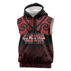 Personalised Keep Maori Wards New Zealand Sleeveless Zip Hoodie Stronger Together Aotearoa Taniko LT14