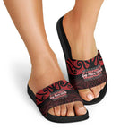 Keep Maori Wards New Zealand Slide Sandals Stronger Together Aotearoa Taniko - Aussie Hoodie