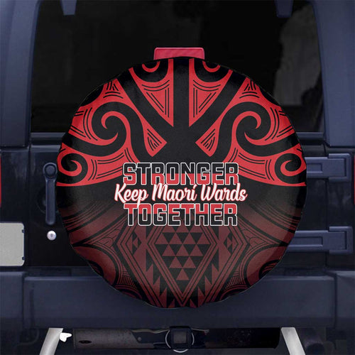 Keep Maori Wards New Zealand Spare Tire Cover Stronger Together Aotearoa Taniko - Aussie Hoodie
