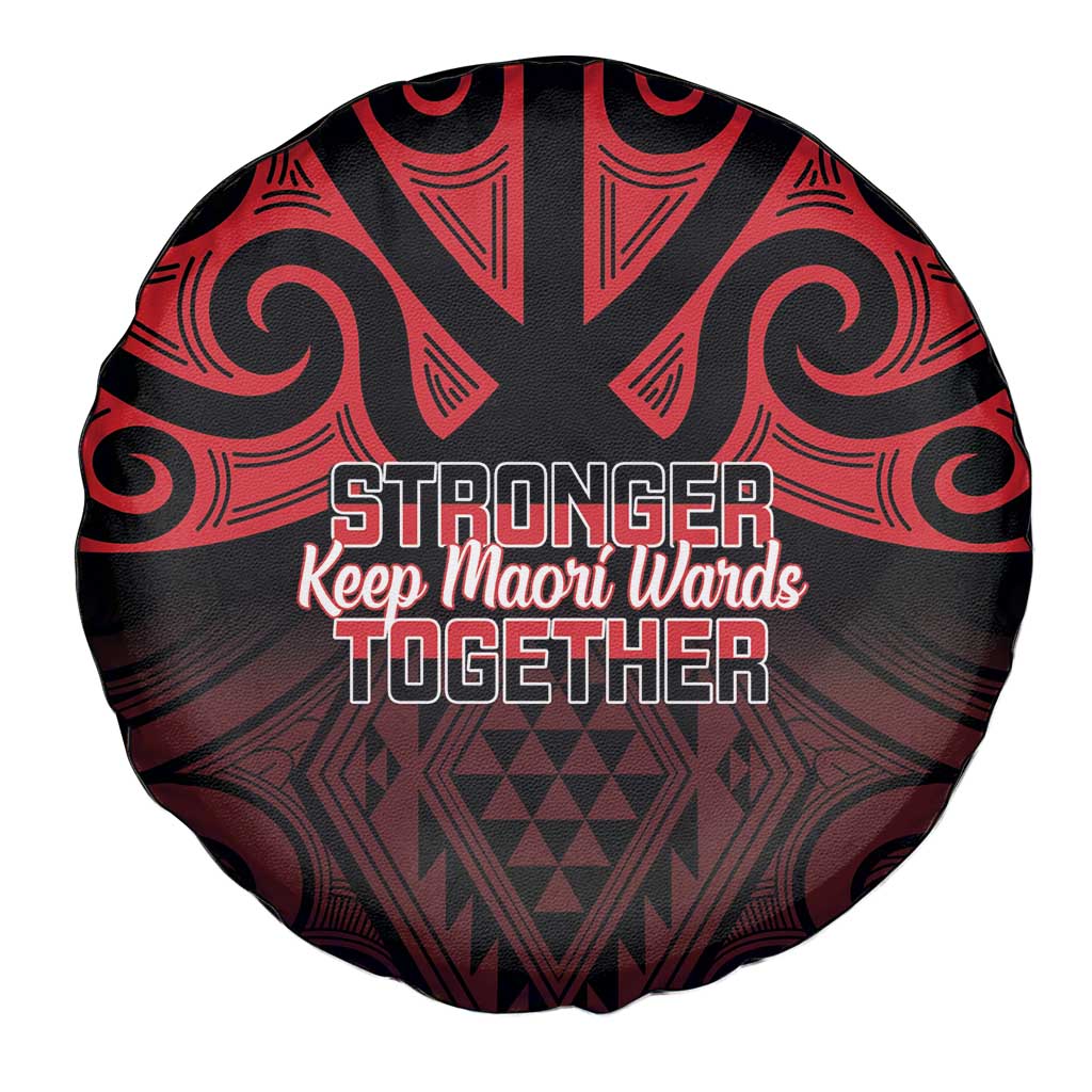 Keep Maori Wards New Zealand Spare Tire Cover Stronger Together Aotearoa Taniko - Aussie Hoodie