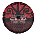 Keep Maori Wards New Zealand Spare Tire Cover Stronger Together Aotearoa Taniko - Aussie Hoodie