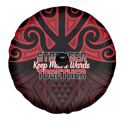 Keep Maori Wards New Zealand Spare Tire Cover Stronger Together Aotearoa Taniko - Aussie Hoodie