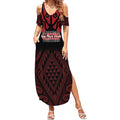 Personalised Keep Maori Wards New Zealand Summer Maxi Dress Stronger Together Aotearoa Taniko - Aussie Hoodie