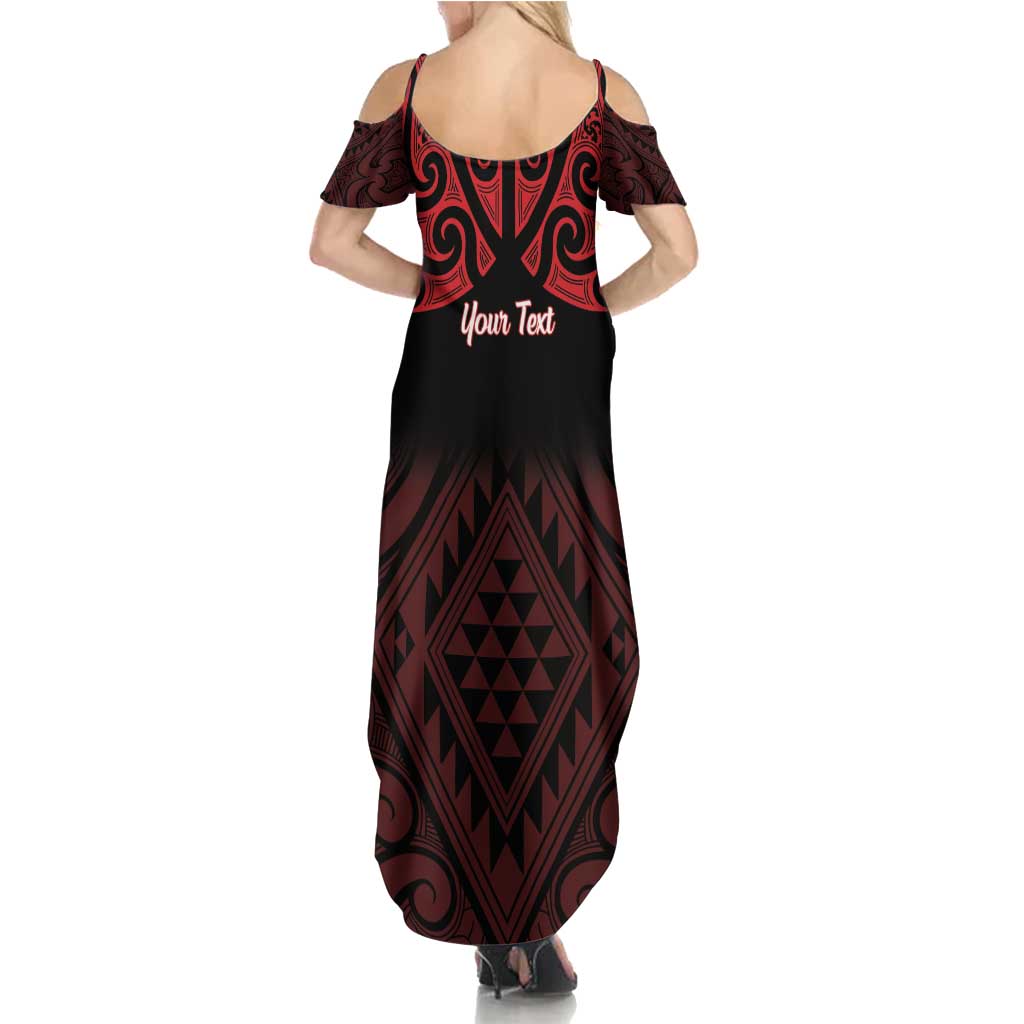 Personalised Keep Maori Wards New Zealand Summer Maxi Dress Stronger Together Aotearoa Taniko - Aussie Hoodie