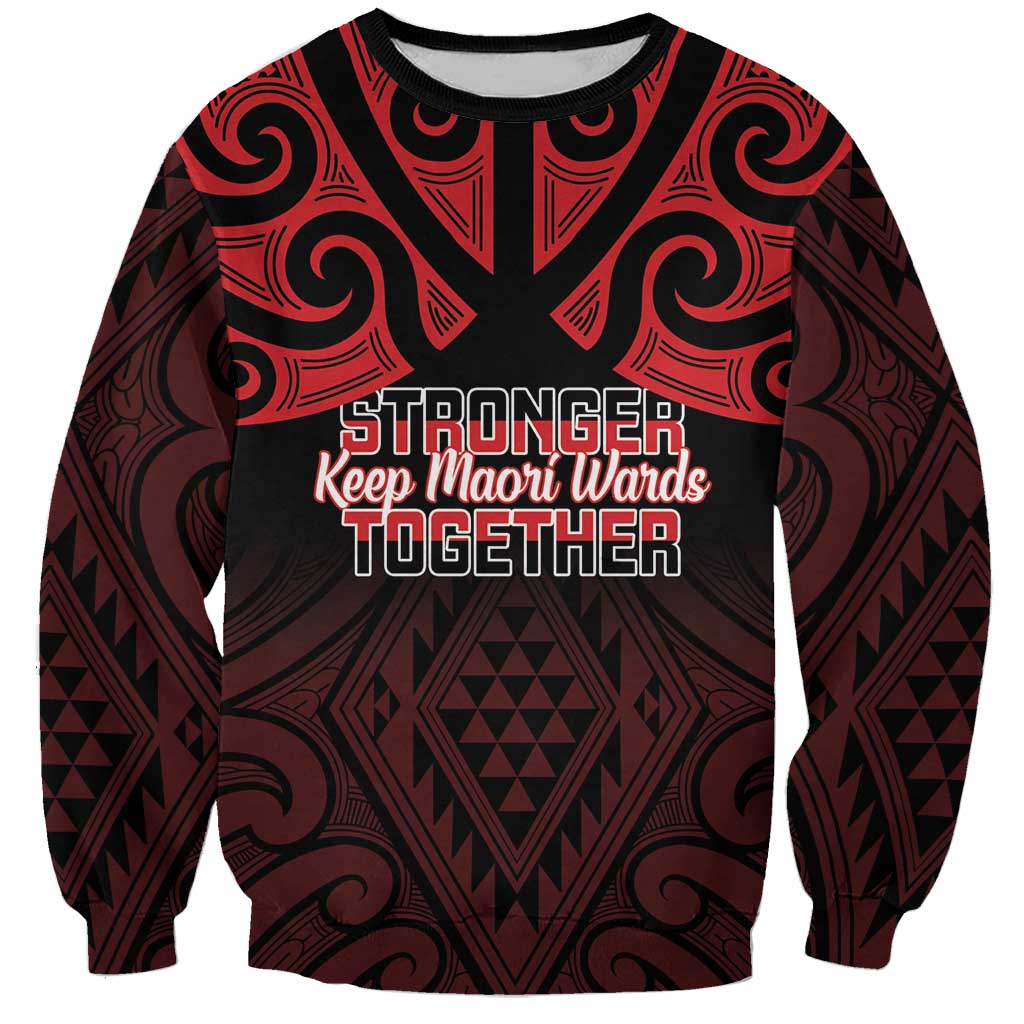 Personalised Keep Maori Wards New Zealand Sweatshirt Stronger Together Aotearoa Taniko - Aussie Hoodie