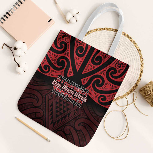 Keep Maori Wards New Zealand Tote Bag Stronger Together Aotearoa Taniko - Aussie Hoodie
