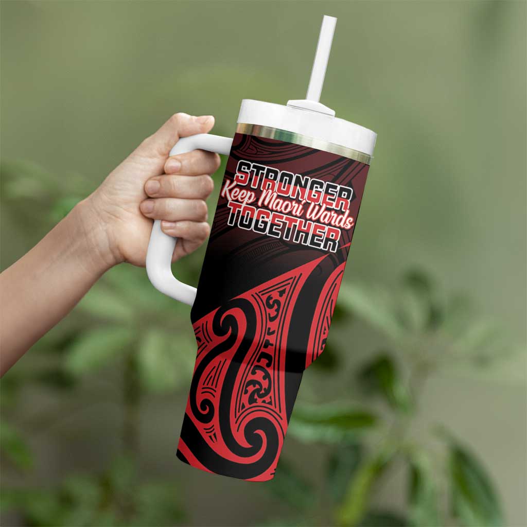 Personalised Keep Maori Wards New Zealand Tumbler With Handle Stronger Together Aotearoa Taniko - Aussie Hoodie