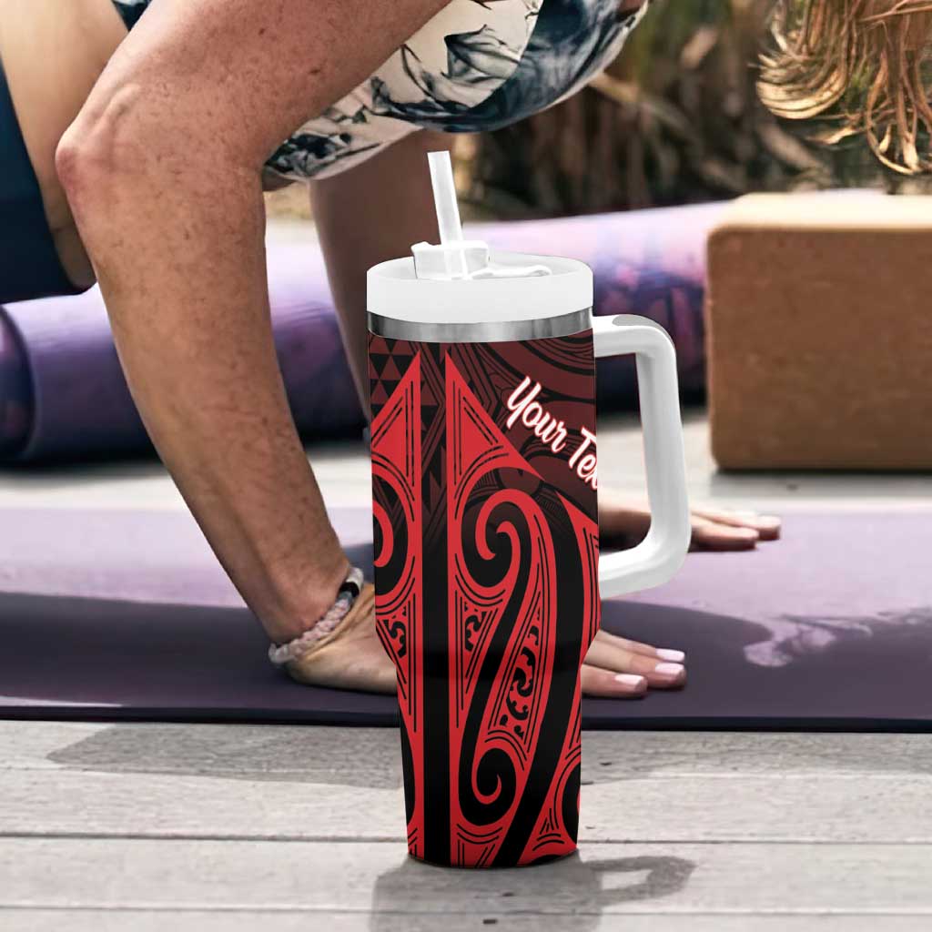 Personalised Keep Maori Wards New Zealand Tumbler With Handle Stronger Together Aotearoa Taniko - Aussie Hoodie