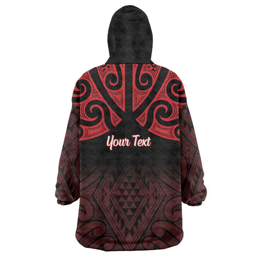 Personalised Keep Maori Wards New Zealand Wearable Blanket Hoodie Stronger Together Aotearoa Taniko - Aussie Hoodie