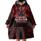 Personalised Keep Maori Wards New Zealand Wearable Blanket Hoodie Stronger Together Aotearoa Taniko - Aussie Hoodie