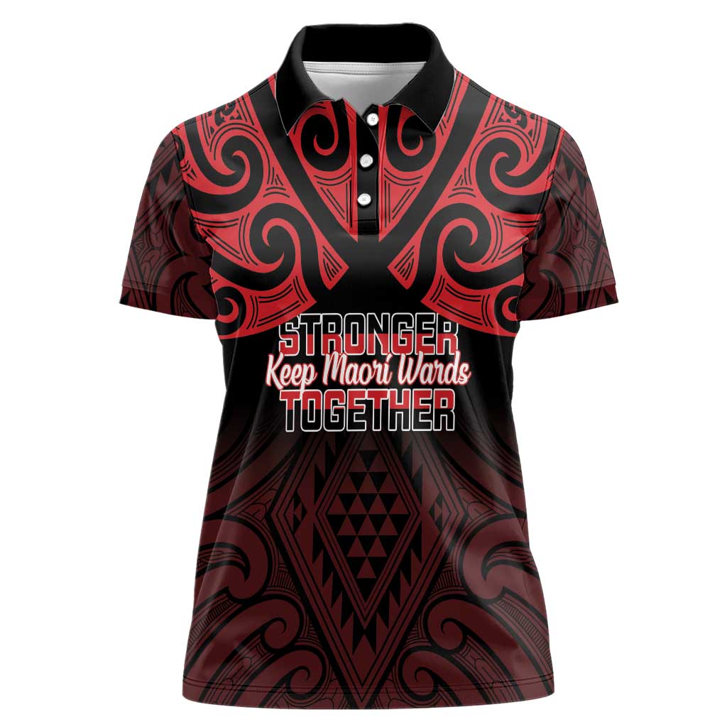 Personalised Keep Maori Wards New Zealand Women Polo Shirt Stronger Together Aotearoa Taniko - Aussie Hoodie