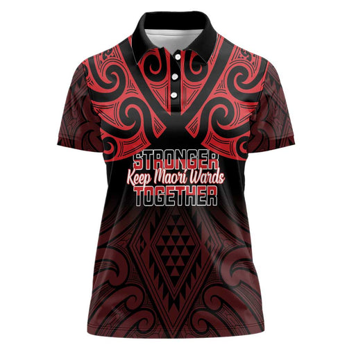 Personalised Keep Maori Wards New Zealand Women Polo Shirt Stronger Together Aotearoa Taniko - Aussie Hoodie