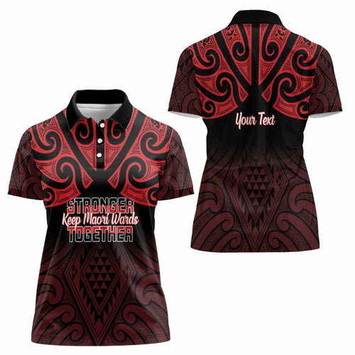 Personalised Keep Maori Wards New Zealand Women Polo Shirt Stronger Together Aotearoa Taniko - Aussie Hoodie