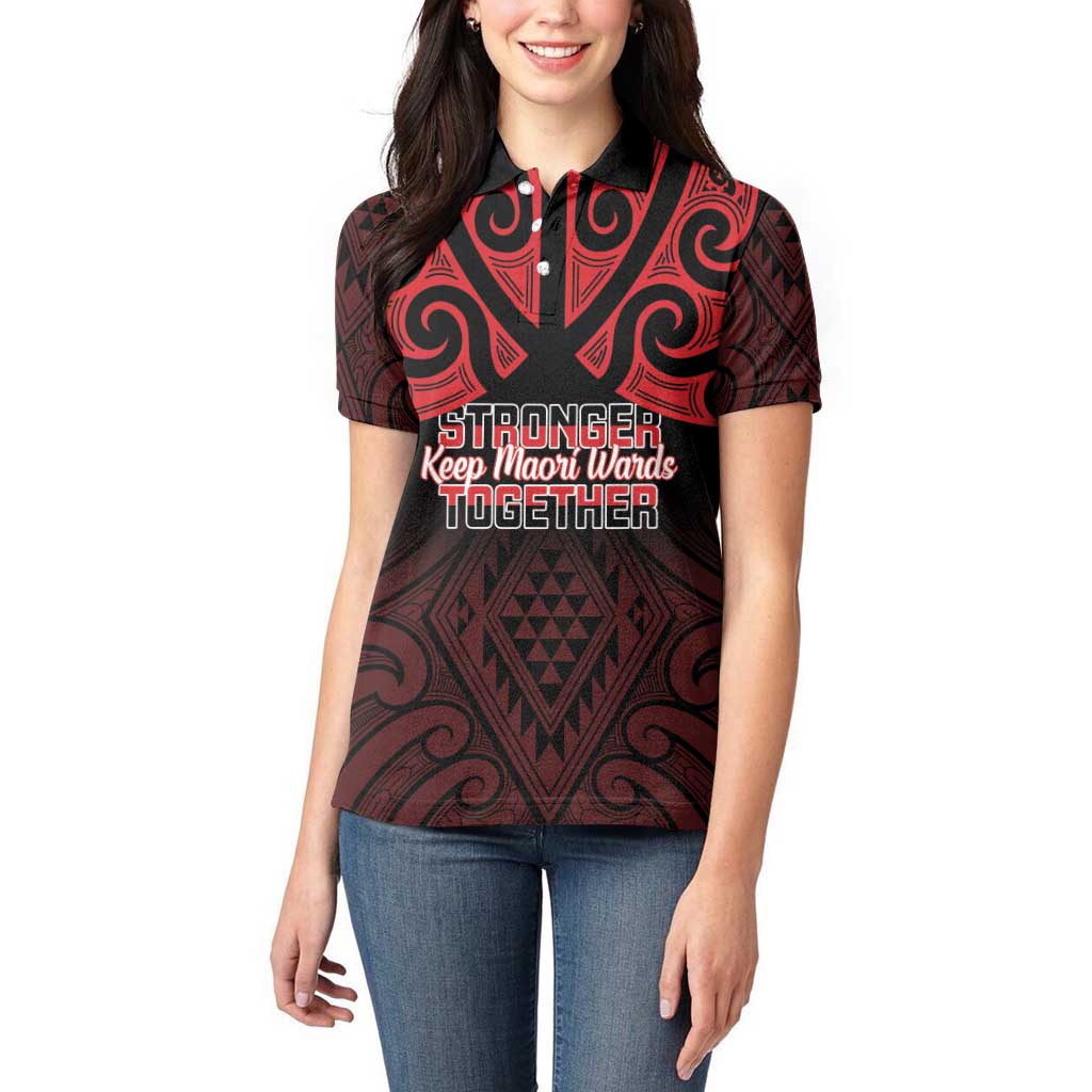 Personalised Keep Maori Wards New Zealand Women Polo Shirt Stronger Together Aotearoa Taniko - Aussie Hoodie