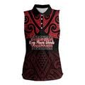 Personalised Keep Maori Wards New Zealand Women Sleeveless Polo Shirt Stronger Together Aotearoa Taniko - Aussie Hoodie