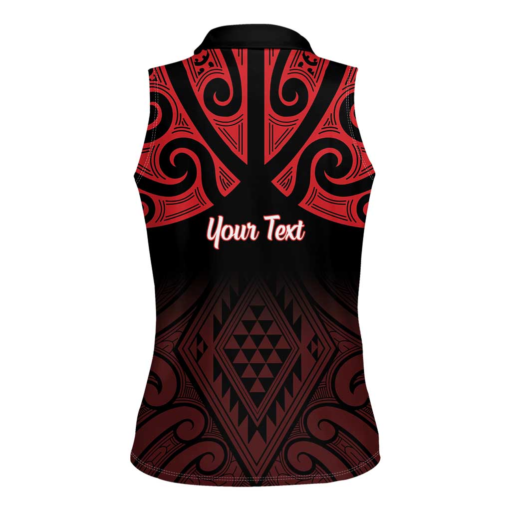 Personalised Keep Maori Wards New Zealand Women Sleeveless Polo Shirt Stronger Together Aotearoa Taniko - Aussie Hoodie