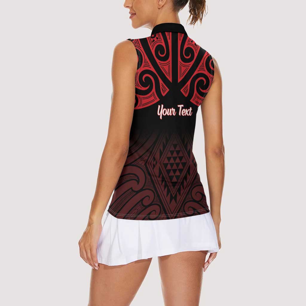 Personalised Keep Maori Wards New Zealand Women Sleeveless Polo Shirt Stronger Together Aotearoa Taniko - Aussie Hoodie