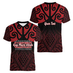 Personalised Keep Maori Wards New Zealand Women V-Neck T-Shirt Stronger Together Aotearoa Taniko - Aussie Hoodie