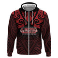 Personalised Keep Maori Wards New Zealand Zip Hoodie Stronger Together Aotearoa Taniko - Aussie Hoodie