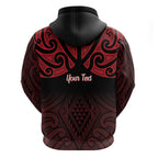 Personalised Keep Maori Wards New Zealand Zip Hoodie Stronger Together Aotearoa Taniko - Aussie Hoodie