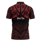 Personalised Keep Maori Wards New Zealand Zipper Polo Shirt Stronger Together Aotearoa Taniko - Aussie Hoodie