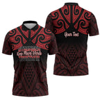 Personalised Keep Maori Wards New Zealand Zipper Polo Shirt Stronger Together Aotearoa Taniko - Aussie Hoodie