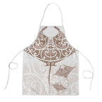 New Zealand Manta Ray Tattoo Apron Aotearoa Maori Haehae Beige - Aussie Hoodie