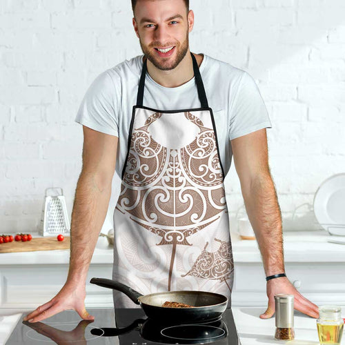 New Zealand Manta Ray Tattoo Apron Aotearoa Maori Haehae Beige - Aussie Hoodie