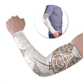 New Zealand Manta Ray Tattoo Arm Sleeves Aotearoa Maori Haehae Beige - Aussie Hoodie