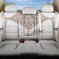 New Zealand Manta Ray Tattoo Back Car Seat Cover Aotearoa Maori Haehae Beige - Aussie Hoodie