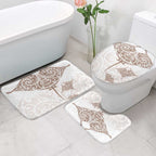 New Zealand Manta Ray Tattoo Bathroom Set Aotearoa Maori Haehae Beige - Aussie Hoodie