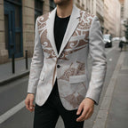 New Zealand Manta Ray Tattoo Blazer Aotearoa Maori Haehae Beige - Aussie Hoodie